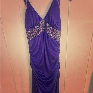Purple sequin dress